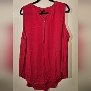 Torrid Bright Pink Sleeveless Chainlink Blouse Size 2 (Plus Size)